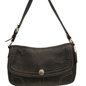 Coach Textured Black Shoulder Bag